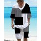 👕☀️2-teiliges Set aus Freizeit-Oberteil und Shorts für Herren – Lässiger Komfort und Stil 🔥