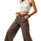 ⏰ Nur noch heute 50% Rabatt! 👖 Vintage Damen Wide-Leg Hose mit süßem Punktdruck, fließender fallender Stoff, elastischer Taillenbund & praktische Fronttaschen für lässigen Boho-Alltagslook ✨