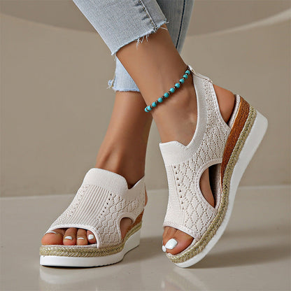 🌺Atmungsaktive Plateau-Sandalen für Damen im Freizeitstil