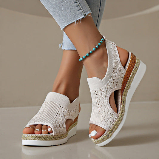 🌺Atmungsaktive Plateau-Sandalen für Damen im Freizeitstil