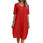 🌺Sommerkleid für Damen mit V-Ausschnitt und lockerer Passform