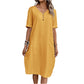 🌺Sommerkleid für Damen mit V-Ausschnitt und lockerer Passform