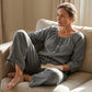 Damen Set aus Knopfleiste-Kordelzug-Oberteil & Weitbein-Hose