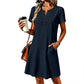 ✨Damen Bohemian Spitzen V-Ausschnitt T-Shirt-Kleid