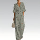 🌙 Heute um Mitternacht vorbei – verpassen Sie es nicht, sonst warten Sie ein Jahr! Damen elegantes V-Ausschnitt-Print-Jumpsuit