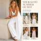 🌺Rückenfreier Jumpsuit für Damen mit Spaghettiträgern