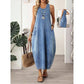 👗☀️ Ärmelloses Maxi-Jeanskleid für Damen mit praktischen Taschen