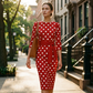 🌺Elegantes Retro-Kleid mit Polka-Dots für Damen