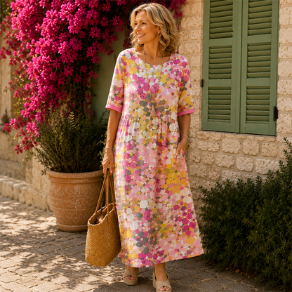 👗50% RABATT!🌺Damen Blumenprint lockeres Kleid