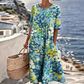 👗50% RABATT!🌺Damen Blumenprint lockeres Kleid