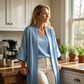 🌺2-teiliges Set aus Tanktop und Strickjacke für Damen