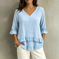 🌺Elegantes Sommer-Oberteil für Damen mit Rüschen und V-Ausschnitt