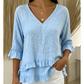 🌺Elegantes Sommer-Oberteil für Damen mit Rüschen und V-Ausschnitt