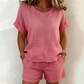 📢📢2-teiliges Set aus kurzärmeligem Oberteil und Shorts für Damen