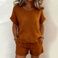 📢📢2-teiliges Set aus kurzärmeligem Oberteil und Shorts für Damen