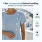 Elegantes, einfarbiges Sommerkleid mit Rundhalsausschnitt für Damen