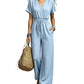 ⌛Zeitlich begrenztes Angebot – Jumpsuit für Damen mit tailliertem Schnitt und V-Ausschnitt