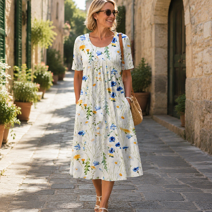 🌺50% RABATT!Damen Freizeitkleid mit Blumendruck