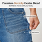 📢📢50 % RABATT !! ⏰Bermuda-Jeansshorts für Damen mit mittlerer Leibhöhe und Taschen