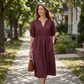 👗Lässiges Maxikleid für Damen mit V-Ausschnitt und Taschen
