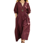 👗Lässiges Maxikleid für Damen mit V-Ausschnitt und Taschen