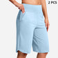 👖 LETZTER TAG SONDERVERKAUF 50% RABATT! Hochtaillierte Damen Yoga-Shorts mit Seitentaschen – 8 Farben, elastisch & bequem für Sport und Alltag