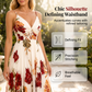 💃 Neuheiten 50% RABATT💥 Damen Bedrucktes Trägerkleid Maxikleid – V-Ausschnitt, verstellbare Träger & fließende A-Linie. Ein zeitloses, feminines Stück für warme Tage 🌿