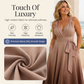 👗Elegantes Damenkleid mit V-Ausschnitt, Farbverlauf und Taschen