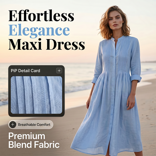 👗50 % Rabatt! Baumwoll-Leinen-Kleid für Damen
