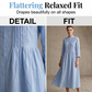 👗50 % Rabatt! Baumwoll-Leinen-Kleid für Damen