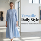 👗50 % Rabatt! Baumwoll-Leinen-Kleid für Damen