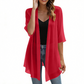 🌺Damen leichter Chiffon-Cardigan mit offener Vorderseite