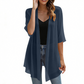 🌺Damen leichter Chiffon-Cardigan mit offener Vorderseite