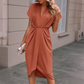 🌺Elegantes Damenkleid mit V-Ausschnitt und Rüschen