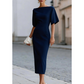 🌟 Der Look, den alle suchen – bei uns 50% günstiger! Elegantes Damenkleid mit U-Boot-Ausschnitt und Flatterärmeln