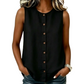 🌺Damen ärmelloses Tanktop mit Knopfleiste