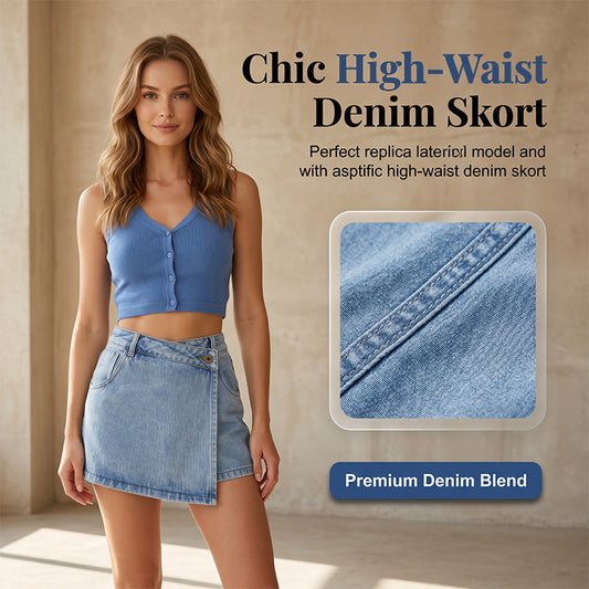 ✨Damen-Sommer-Jeansrock mit hoher Taille