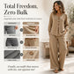 🌺Set aus langärmeligem Oberteil mit V-Ausschnitt und Hose für Damen