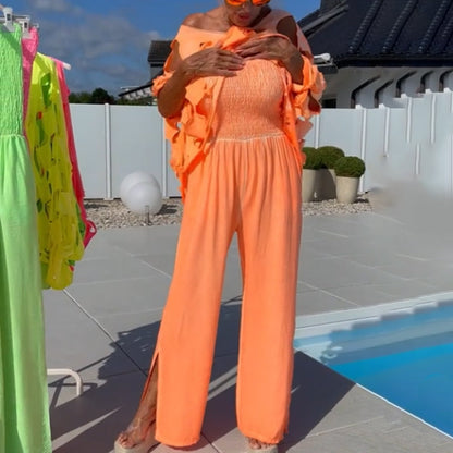 🔥 Set aus Cutout-Top und Bandeau-Jumpsuit – Herzzerreißend und sexy 👗