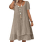 Damen lässiges locker sitzendes Kurzarmkleid