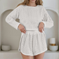 🌺Zweiteiliges Sommer-Set aus Lochstrick für Damen