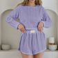 🌺Zweiteiliges Sommer-Set aus Lochstrick für Damen