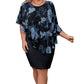 🛍️ 50 % Rabatt – Elegantes Kleid mit floralem Print & ärmellosem Cape – schmeichelhafte Silhouette, leicht & luftig ✨