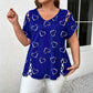 🌺Damen Lässiges V-Ausschnitt Kurzarm T-Shirt