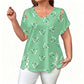 🌺Damen Lässiges V-Ausschnitt Kurzarm T-Shirt