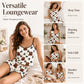 🌸 50% RABATT JETZT! 🌸 Sommer-Schlafanzug-Set mit Spaghettiträgern und Cami-Oberteil