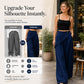 ✨Damenhose mit asymmetrischem Wickelausschnitt und weitem Bein