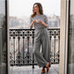 ✨Damenhose mit asymmetrischem Wickelausschnitt und weitem Bein