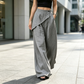 ✨Damenhose mit asymmetrischem Wickelausschnitt und weitem Bein