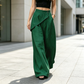 ✨Damenhose mit asymmetrischem Wickelausschnitt und weitem Bein